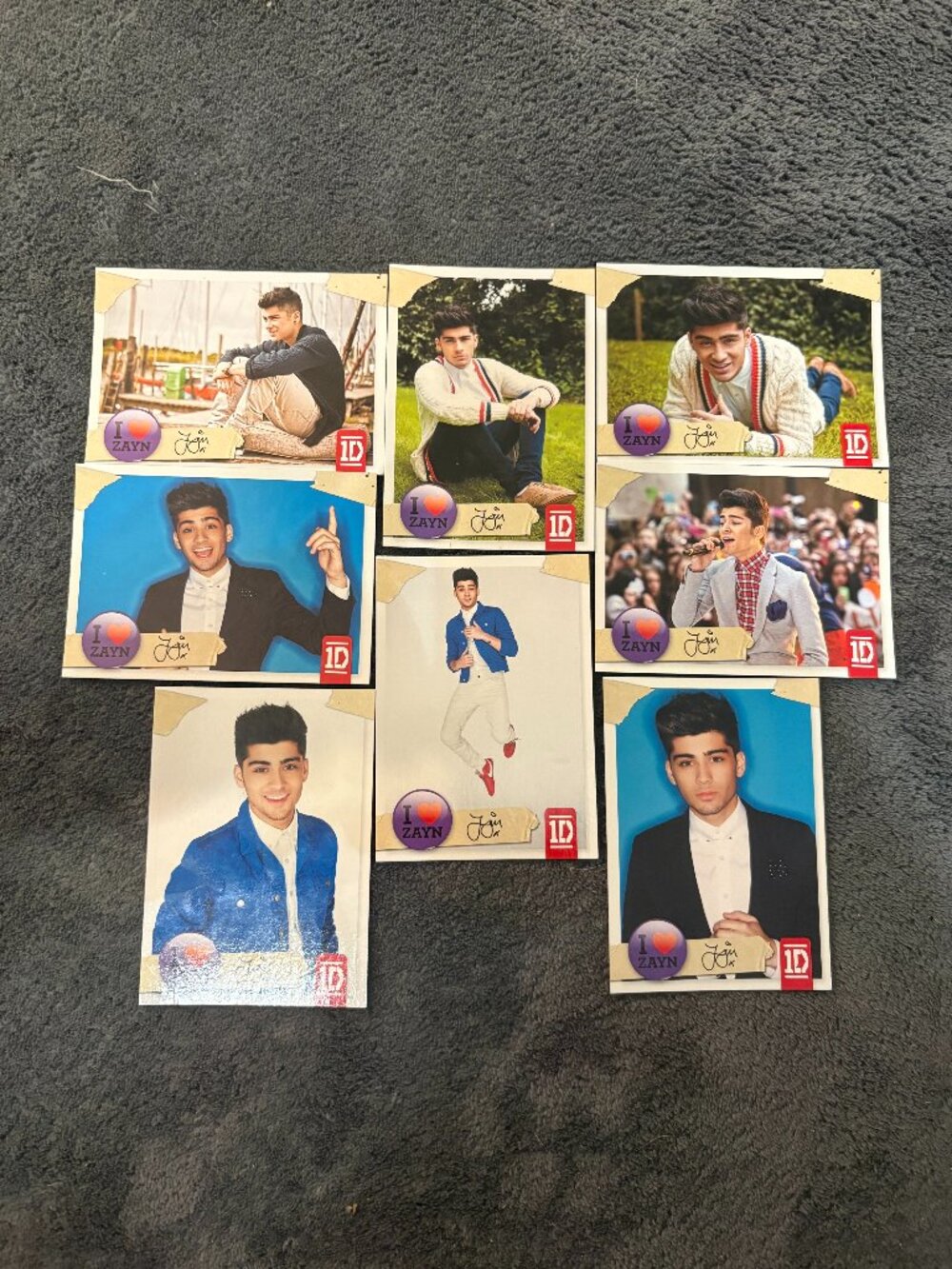 Official One Direction trading cards Zayn bundle (8 cards)